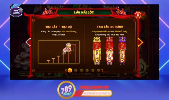Cách chơi game Lân Hái Lộc Slot săn hũ khủng ở 789Club